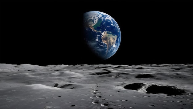 Вид на космос с Луны