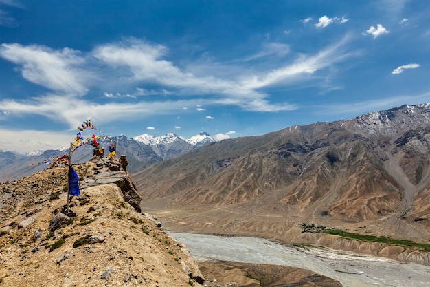 Вид долины Спити в Гималаях