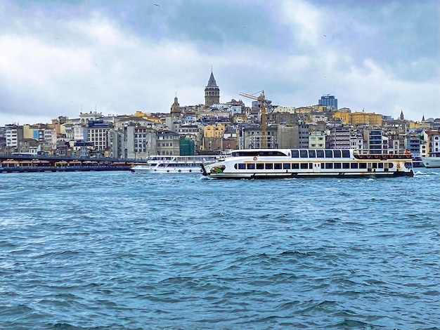 View of spring Istanbul the historical center of the city