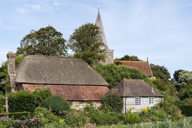 View of St Andrews Church and Clergy House in Alfriston East Sussex