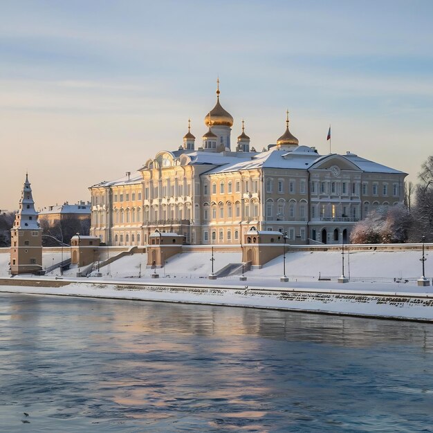 Вид на зимний дворец Санкт-Петербурга с Невы
