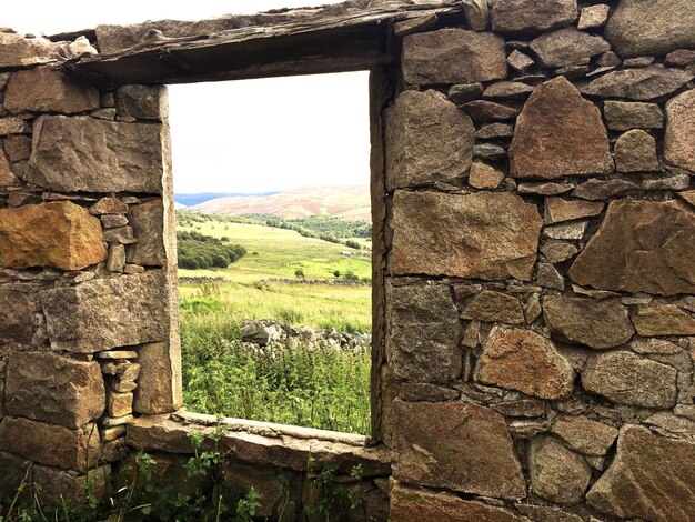 Photo view of stone wall