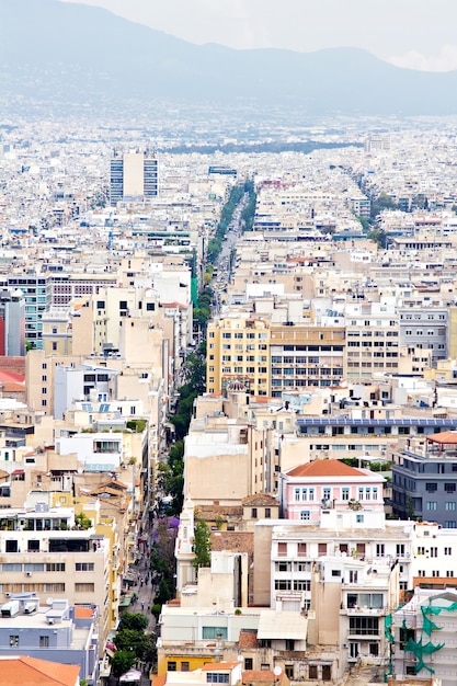 Photo view of the street in the plaka, athens, greece