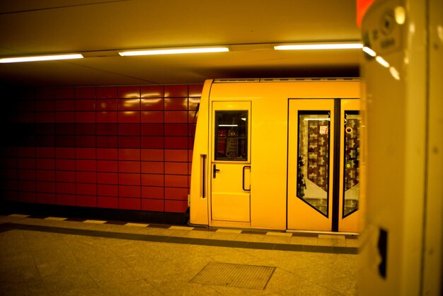 View of subway train