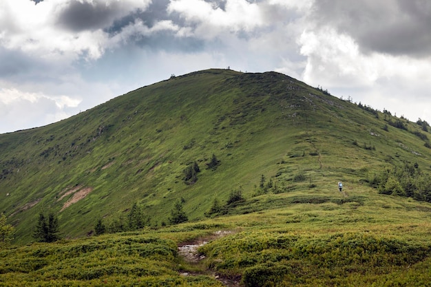 View of the Svidovets mountain range Tataruka mountain Carpathians