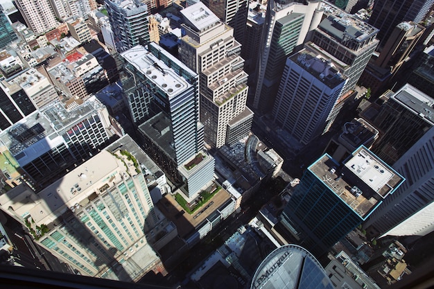 Vista del centro urbano di sydney dalla torre, australia