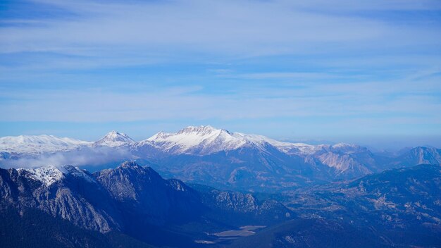 The view of Tahtal mounties also known as Olympus is a mountain near Antalya city