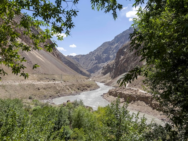 The view in a teahouse in Tajikistan