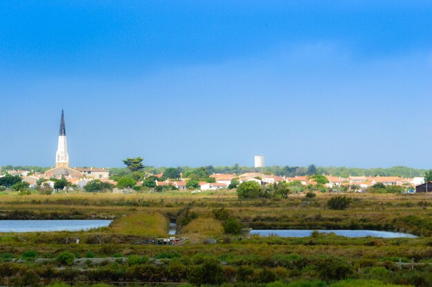 View of temple against clear sky