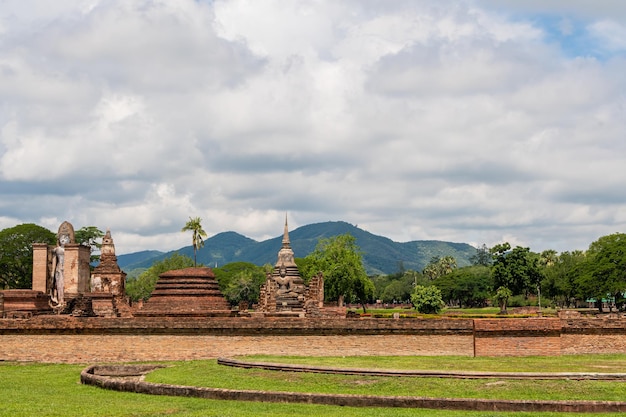 View of temple against cloudy sky