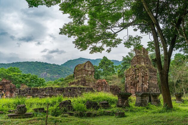 View of temple against cloudy sky