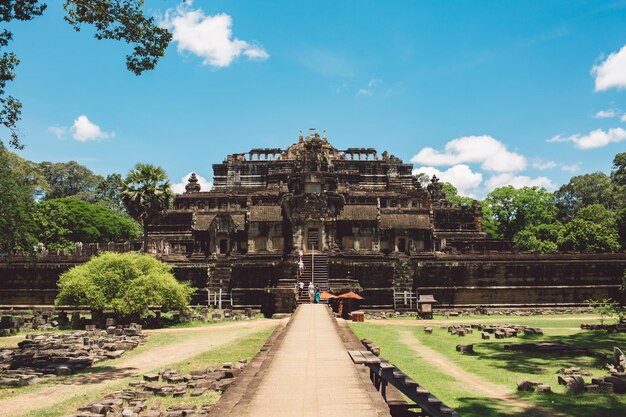 View of temple against cloudy sky