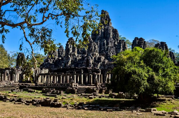 View of temple against trees