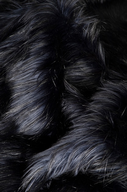 View of textured fur fabric