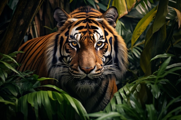 View of tiger animal in the wild