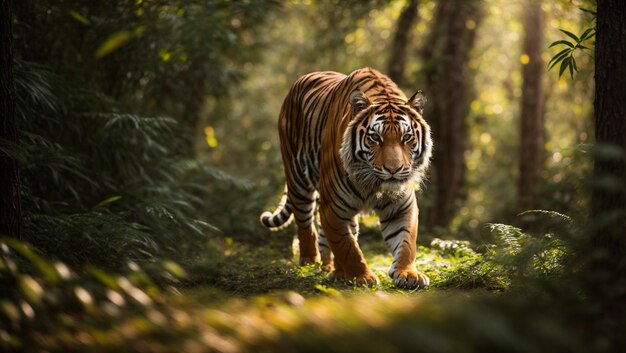 View of tiger animal in the wild