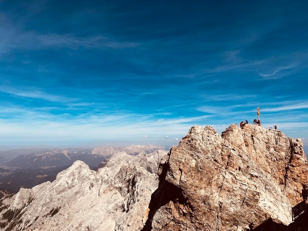 Foto la vista in cima alla zugspitze