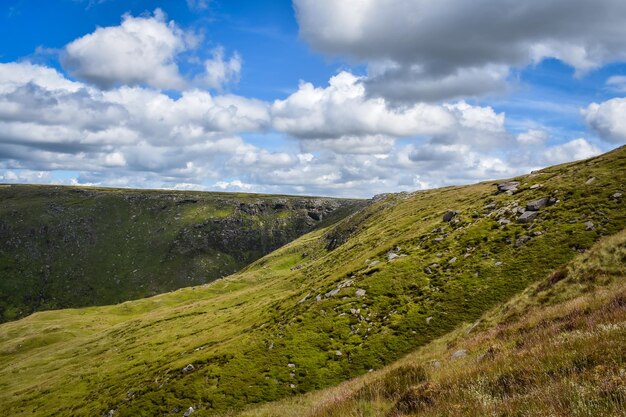 View towards kinder downfall from cluther rocks