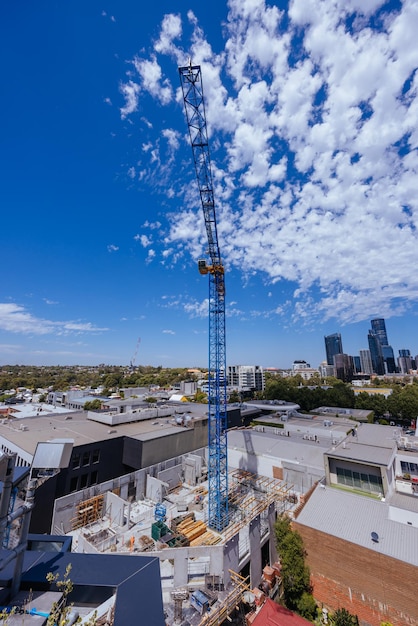 Photo view towards melbourne skyline from a high rise building in cremorne in australia