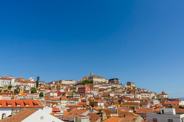 View at the town from above coimbra