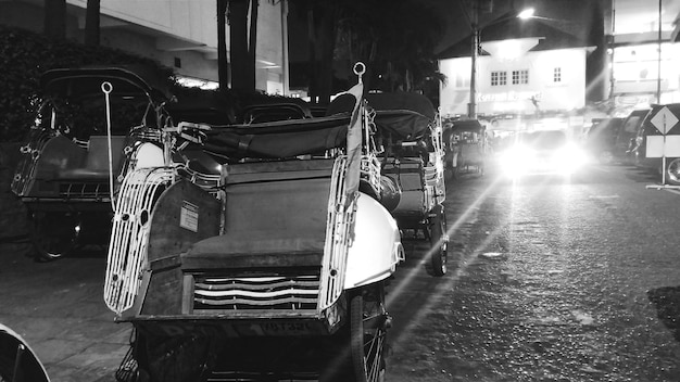 Photo view of train at night