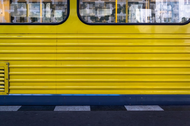 Photo view of train on street