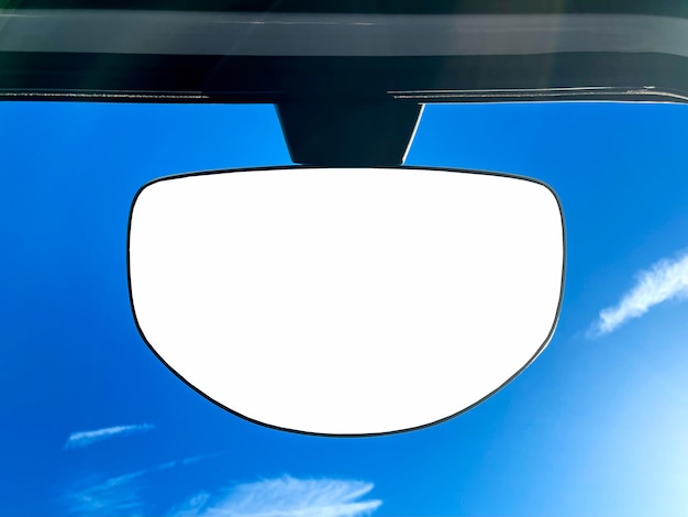 View of the truck mirror with mockup