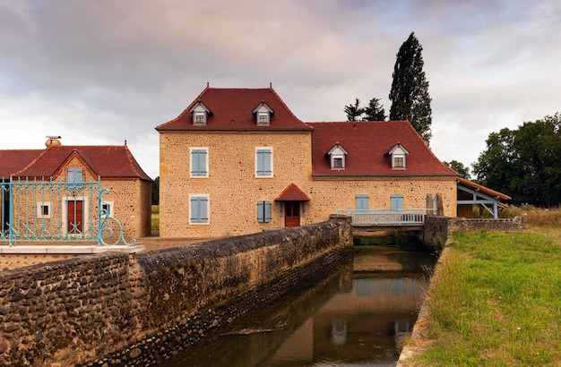 View of typical house in the NouvelleAquitaine France