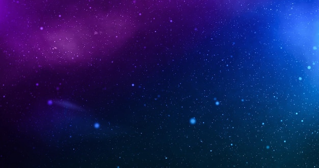 view of universe with stars and amazing colorful and deep rainbow light