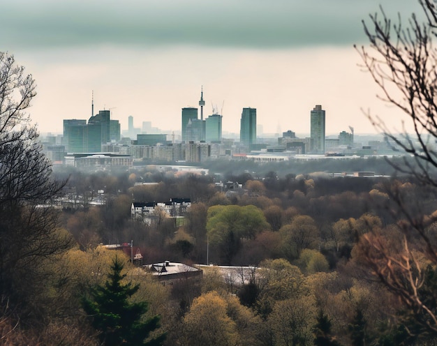 A view of the urban city skyline