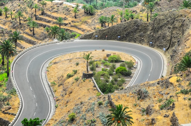 View of Valle Gran Rey La Gomera Canary Islands Spain