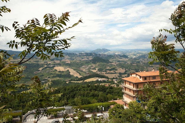 View of the valley through the foliage