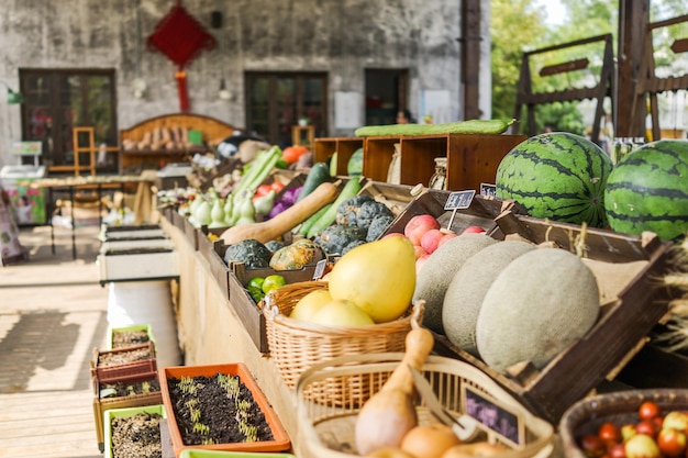 Photo view of vegetables for sale