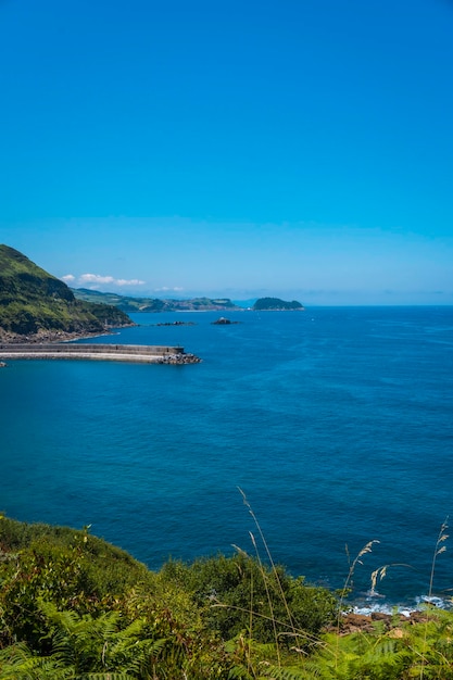 View of the viewpoint the Orio coast guipuzcoa basque country