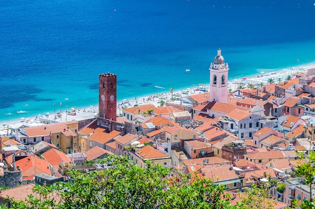 View of the Village of Noli on the Italian Riviera