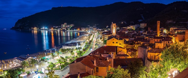 View of the Village of Noli on the Italian Riviera