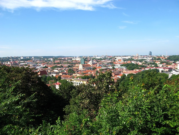 La vista della città di vilnius lituania