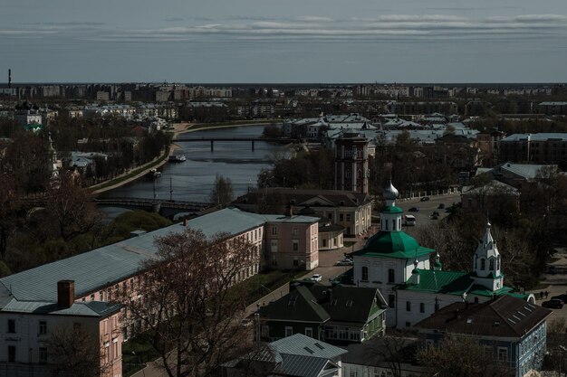 Вид на Вологду с колокольни Кремля.