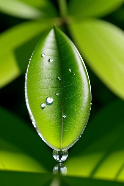 View of water drop on leaves