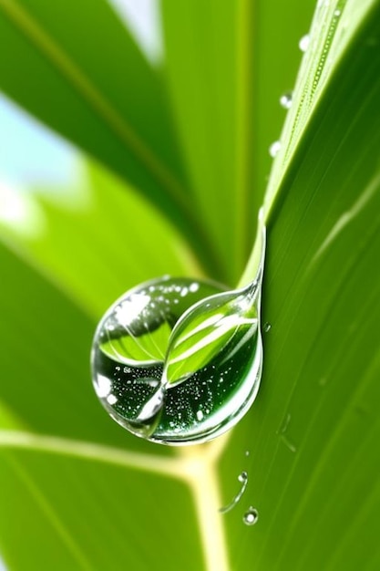 View of water drop on leaves