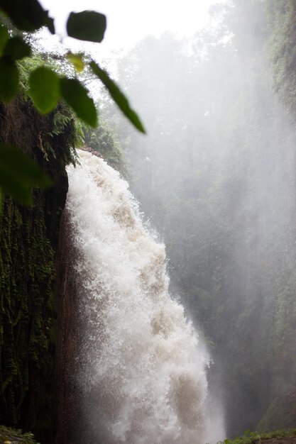 View of water flowing through rocks