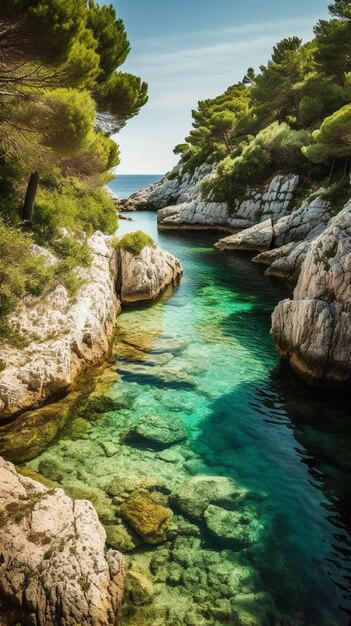 A view of the water in the mediterranean