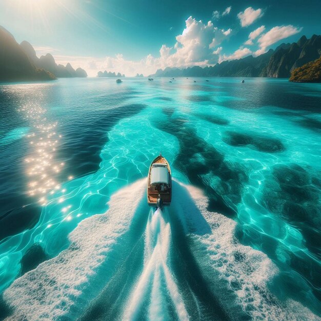 Foto vista dell'acqua nell'oceano o nel mare