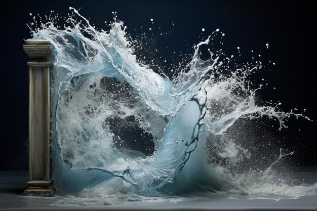 Photo view of water splash