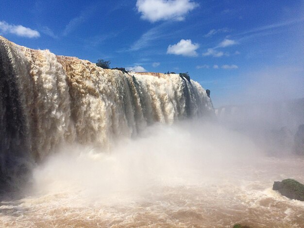 View of waterfall against sky