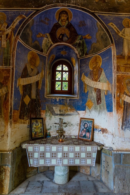 Photo view of window in temple