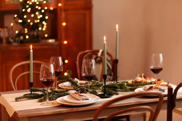 view of wine glasses on table