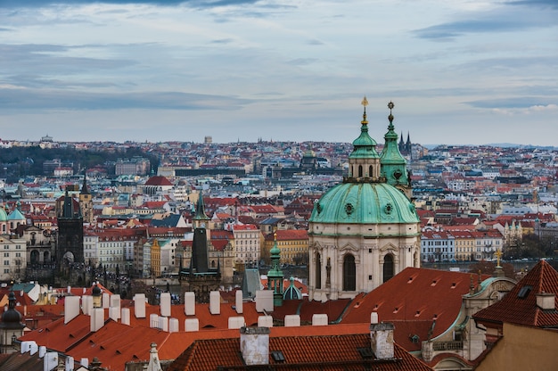 View of winter Prague in Czech republic