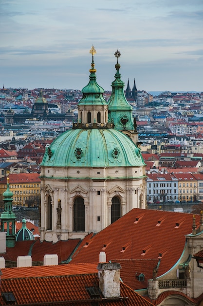 View of winter Prague in Czech republic