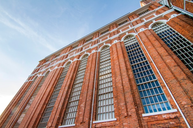 View of the wonderful Museum of Electricity building detail located in Lisbon, Portugal.